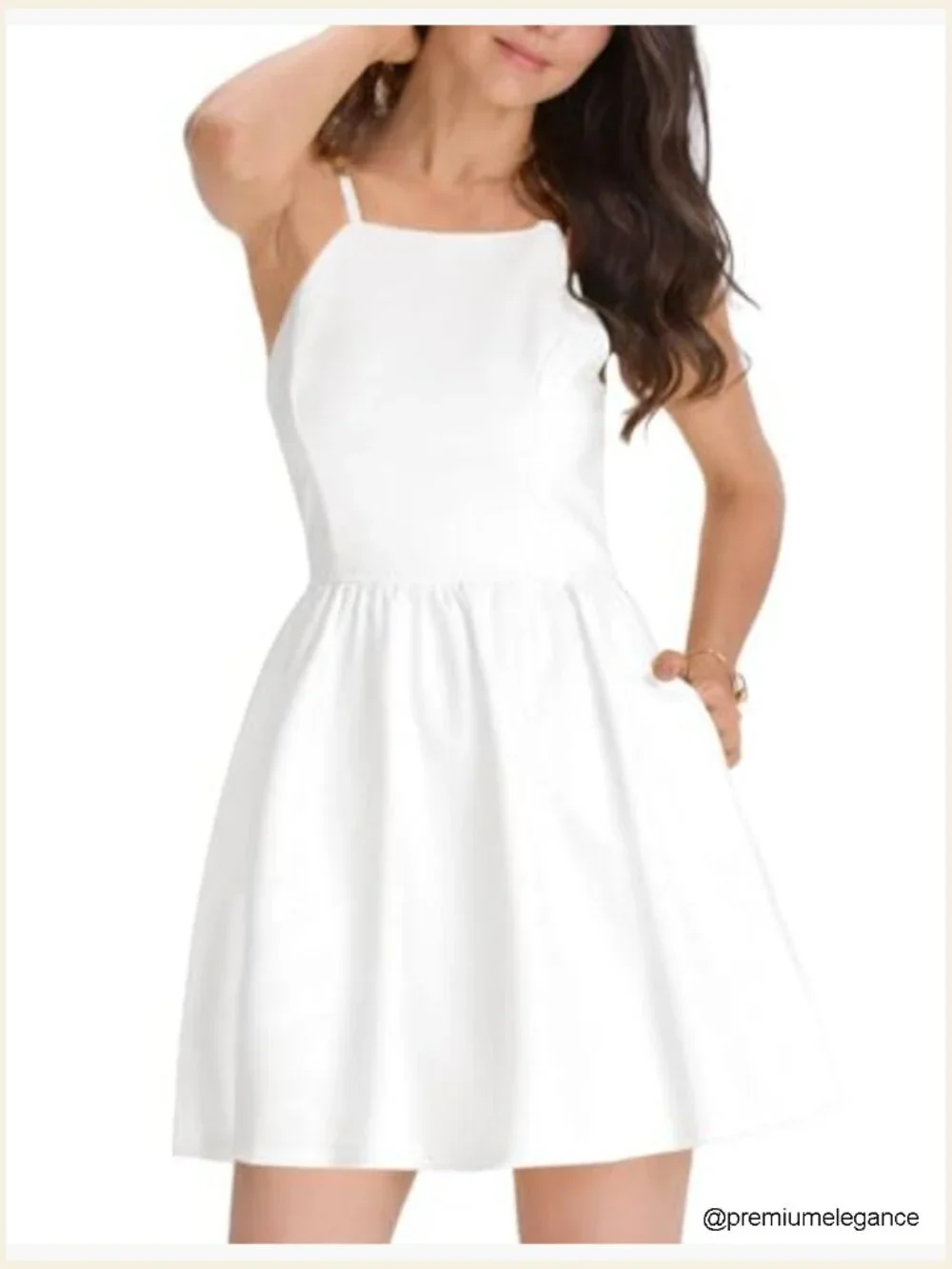 Spaghetti Strap Backless Mini Dress A-Line Cocktail Party Casual - Picture 2 of 6